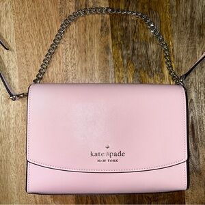 Kate Spade Blush Crossbody Bag with Chain Strap